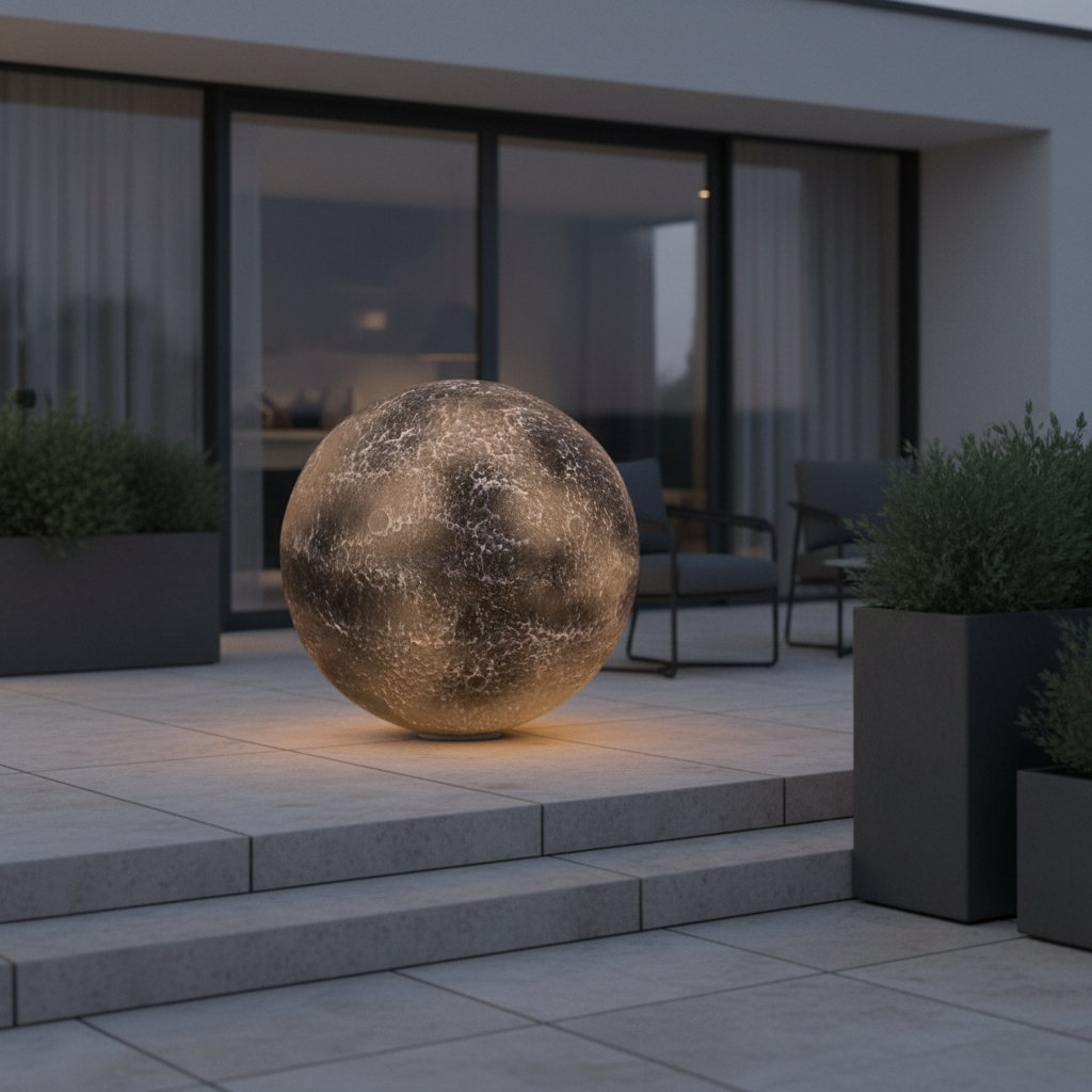 Felinar Glob BLACKGLOW 100cm, 3 Lumini, Premium
