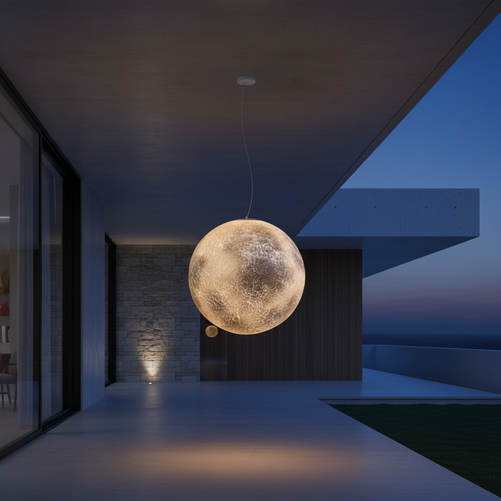 Felinar Tip Glob Suspendat BLACKGLOW 60CM