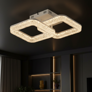 Lustra LED MATEO 2 Square White Echivalent 300W Telecomanda