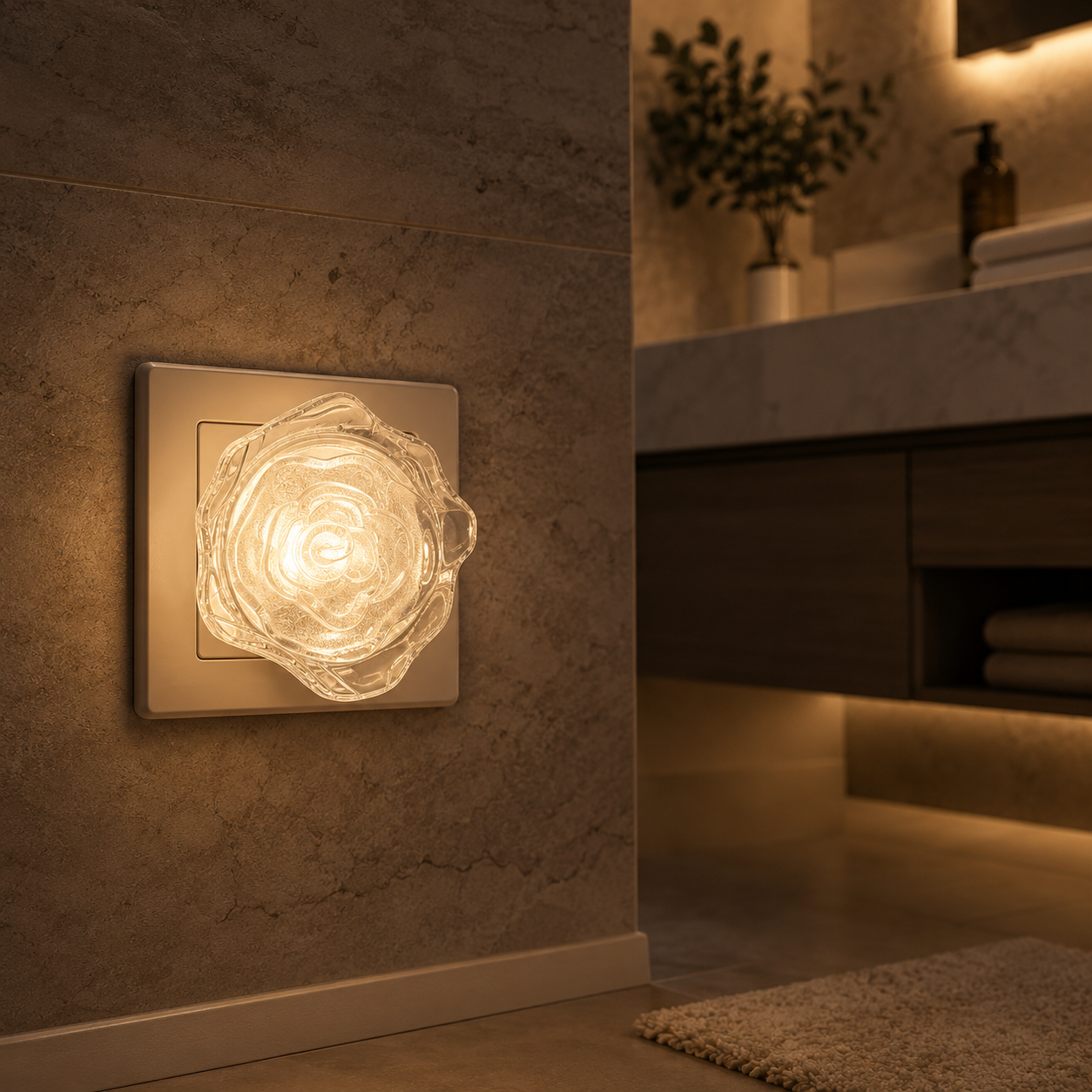 Lampa de veghe LED ROSE 0.4W