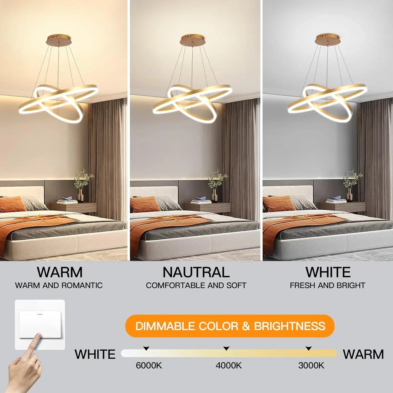 Lustra LED WONDERLAND Gold 2 Segmente Echivalent 400W