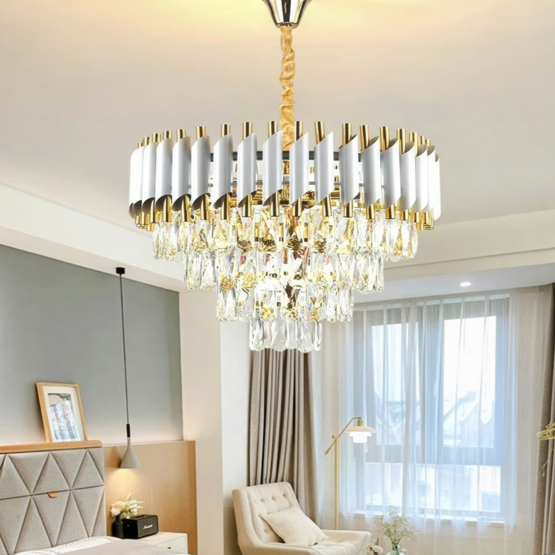 Candelabru Cristal WHITE PANTHER 50CM