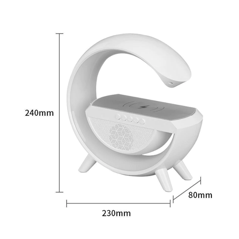 Lampa LED Birou RGB cu incarcare Wireless, Bluetooth si USB