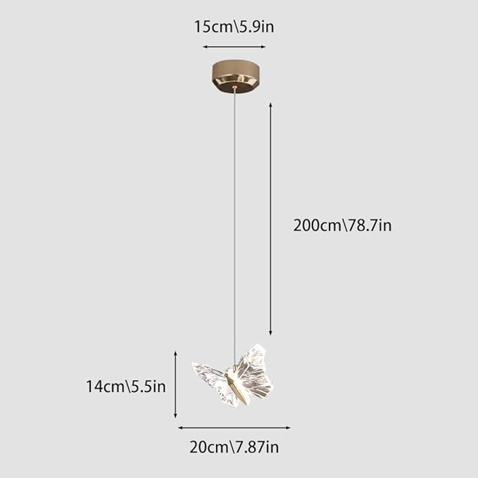 Pendul LED Gold Butterfly 12W
