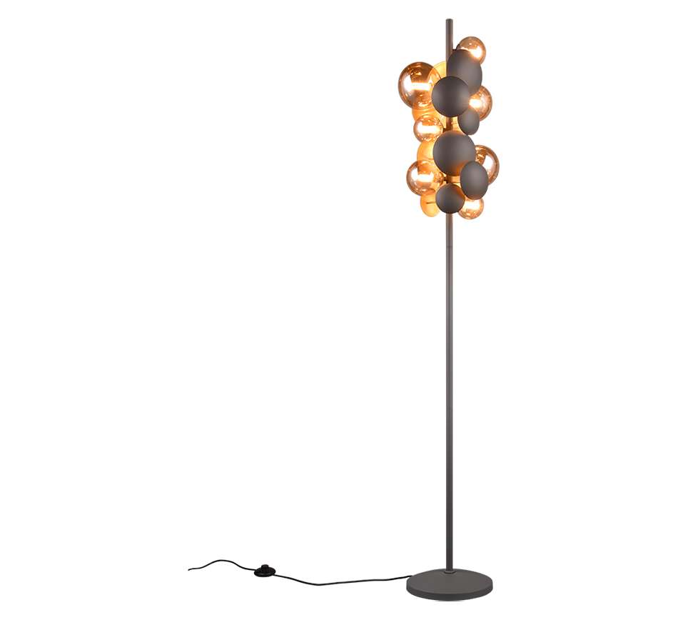 Lampadar Premium Bubble Gold & Grey 7xG9 | 155CM