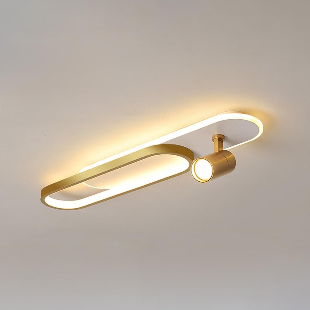 Aplica LED Cu Spoturi 60cm Alb+Auriu Echivalent 200W Telecomanda