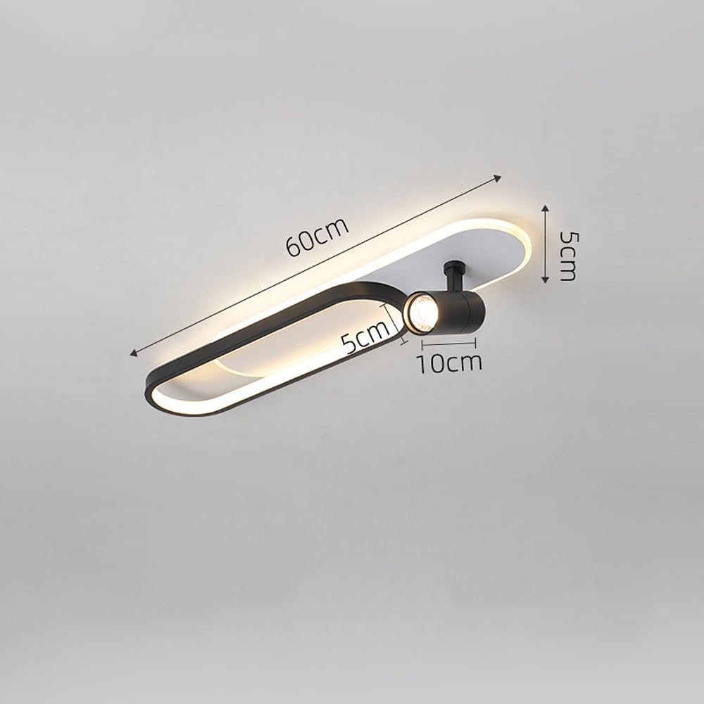 Aplica LED Cu Spoturi 60cm Alb+Negru Echivalent 200W Telecomanda