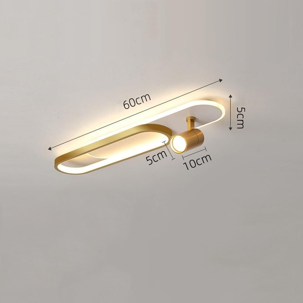 Aplica LED Cu Spoturi 60cm Alb+Auriu Echivalent 200W Telecomanda