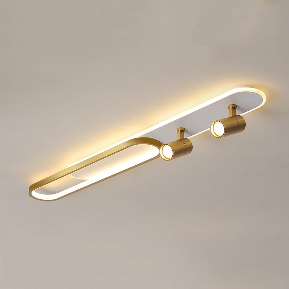 Aplica LED Cu Spoturi 100cm Alb+Auriu Echivalent 300W Resigilat R3