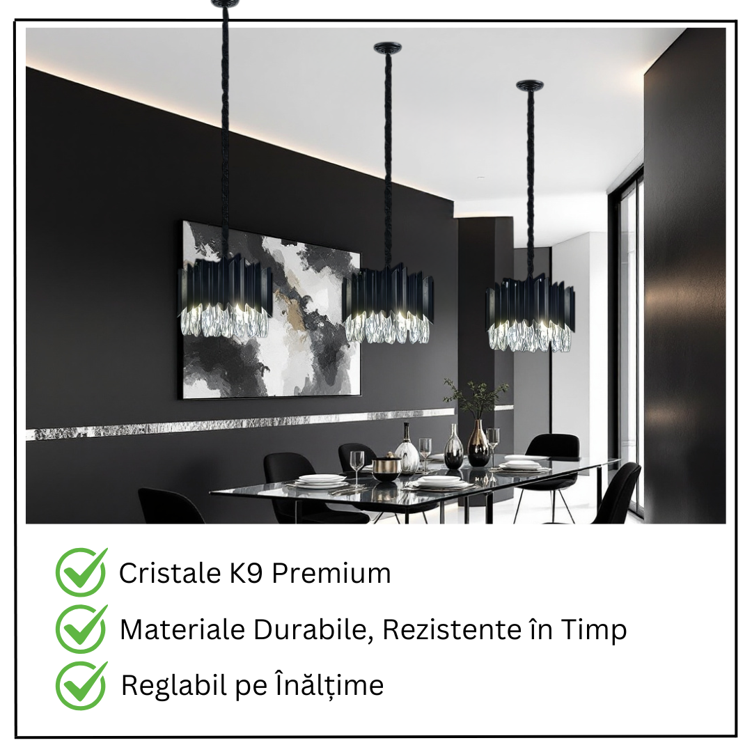 Candelabru Cristal 35CM Black Extravaganza 4xE14