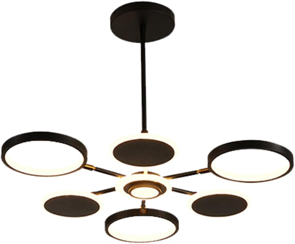 Lustra LED Gambit Black 3+3+1 Brate reglabile Echivalent 500W Telecomanda