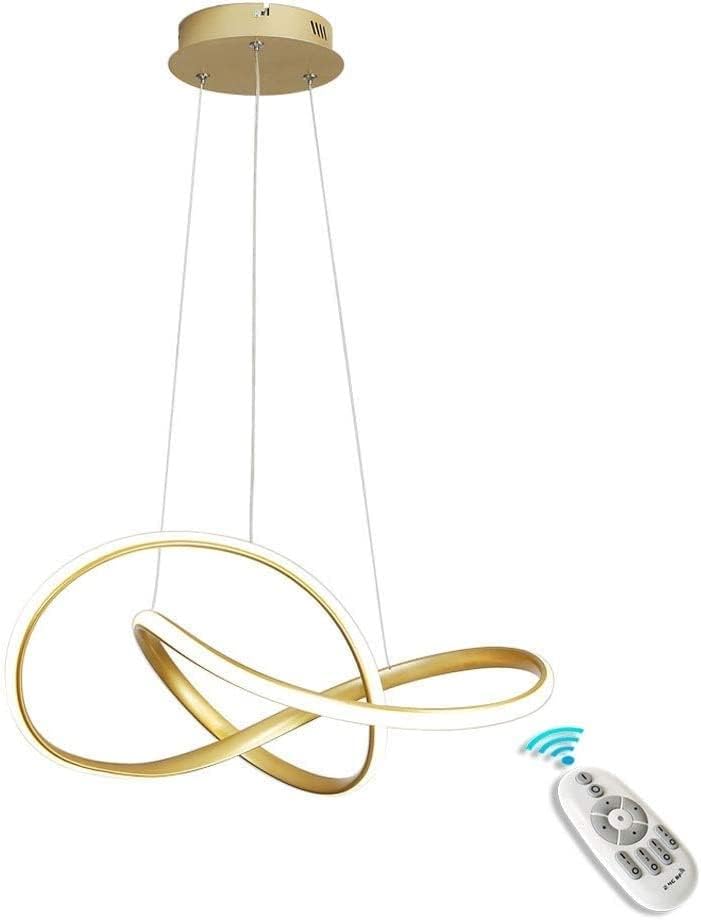 Lustra LED Suspendata INFINITY Gold Telecomanda Echivalent 500W