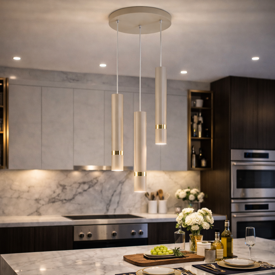 Lustra Suspendata Joker Beige Circle Premium 3xGU10