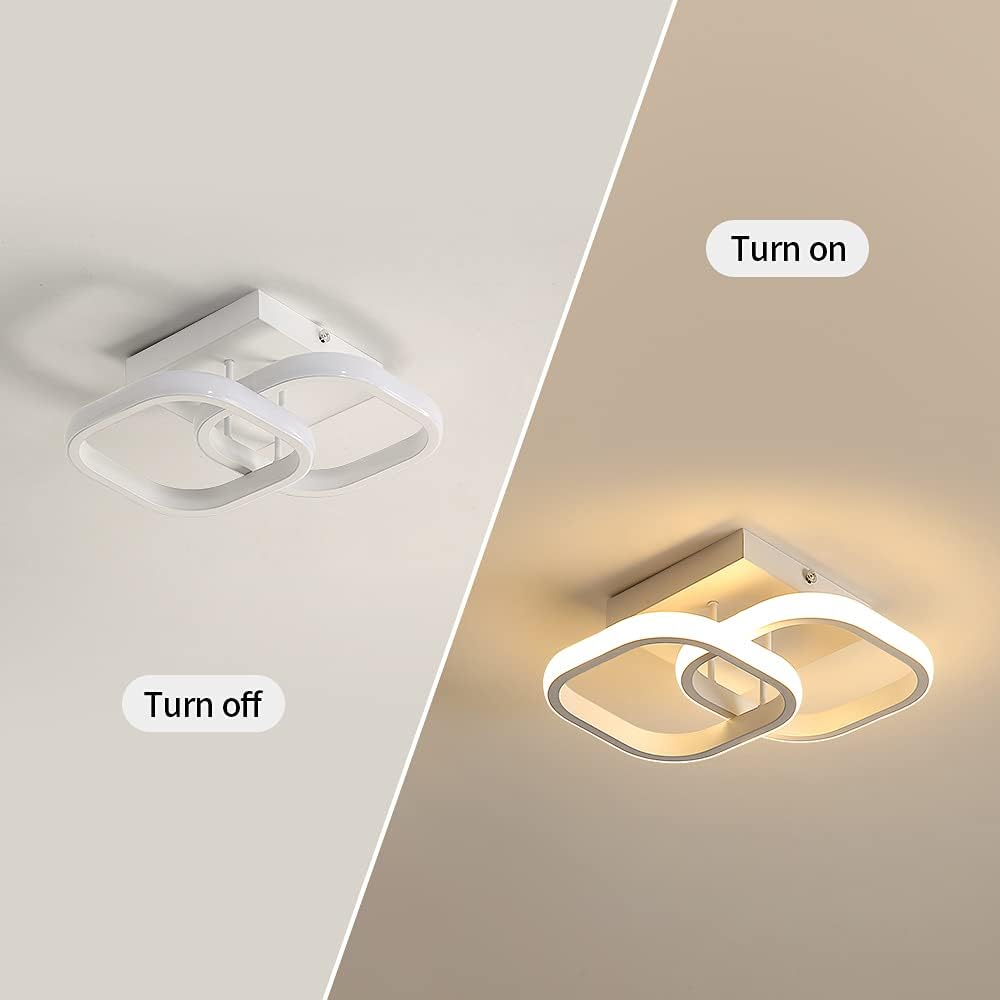 Lustra LED 32W Double Square Alb Echivalent 200W