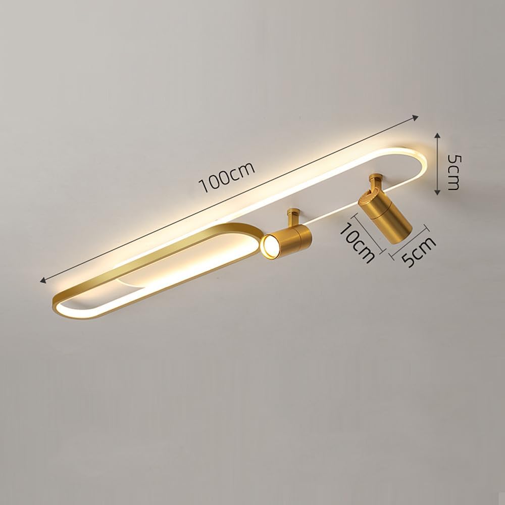 Aplica LED Cu Spoturi 100cm Alb+Auriu Echivalent 300W Resigilat R3