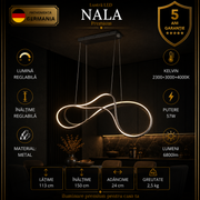 Lustra LED Suspendata Premium Nala Black Echivalent 700W