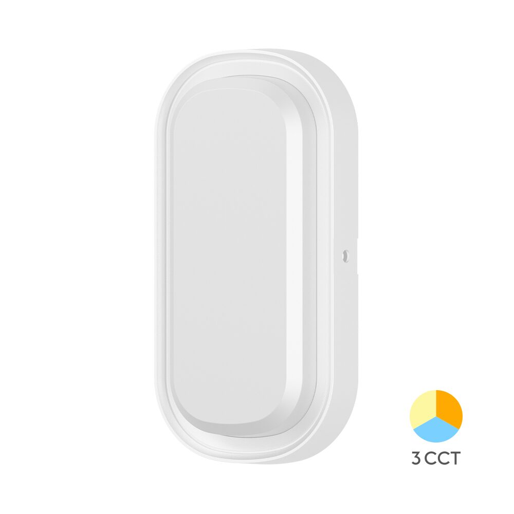 Aplica LED Exterior Elpy White 12W | 1320lm | IP65 | 3 Tipuri de Lumina