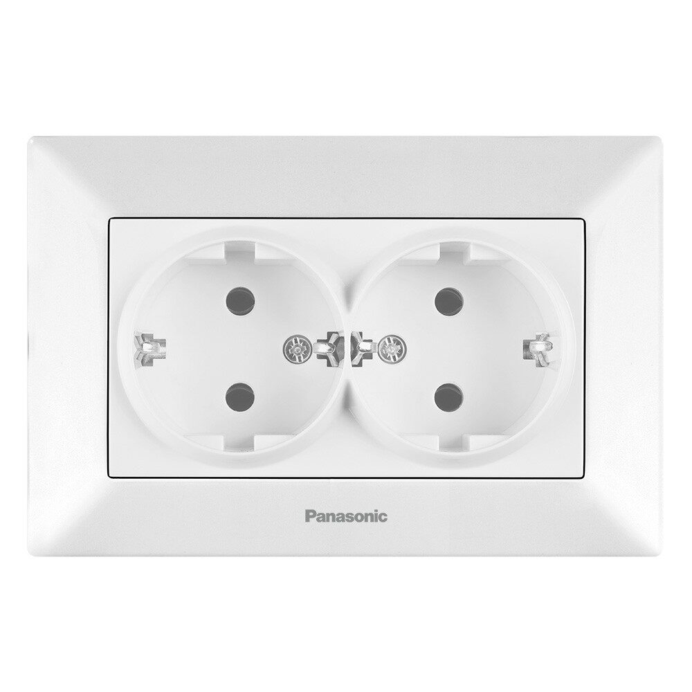 Priza Schuko Dubla Alba Monobloc Panasonic Arkedia
