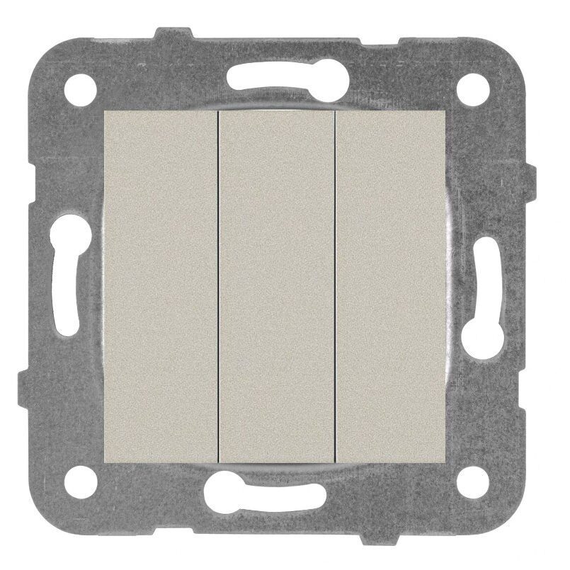 Mecanism Comutator Triplu Simplu Bronz Monobloc Panasonic Karre Plus