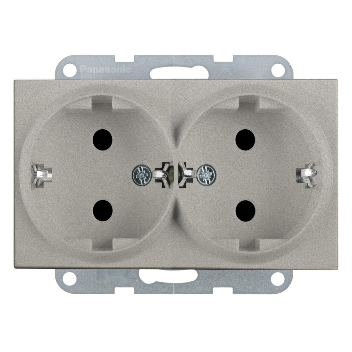 Mecanism Priza Schuko Dubla Bronz Monobloc Panasonic Karre Plus