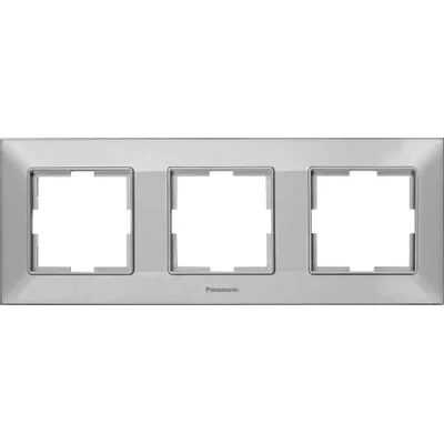 Rama Ornamentala 3 Mecanisme Argintie Monobloc Panasonic Arkedia Slim