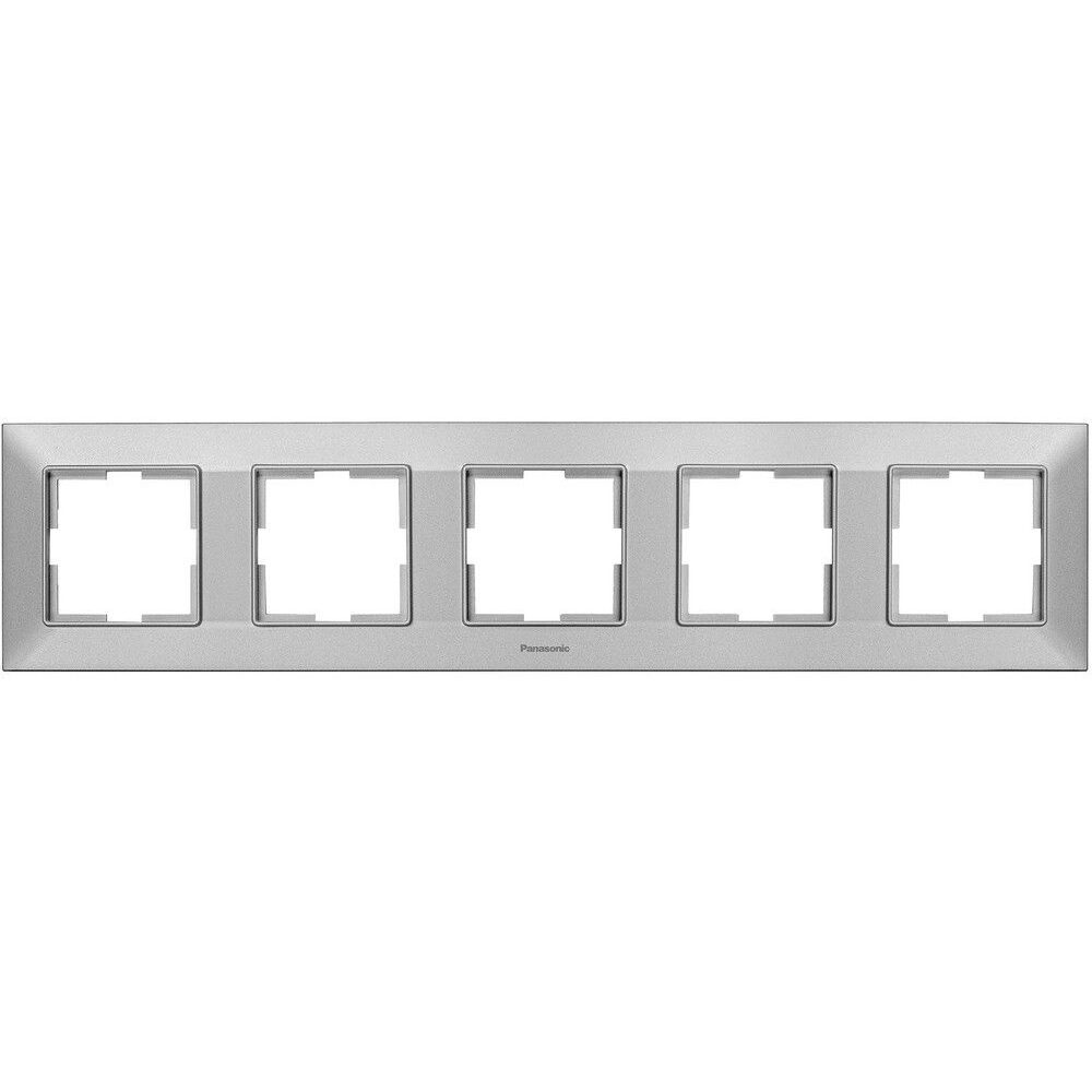 Rama Ornamentala 5 Mecanisme Argintie Monobloc Panasonic Arkedia Slim