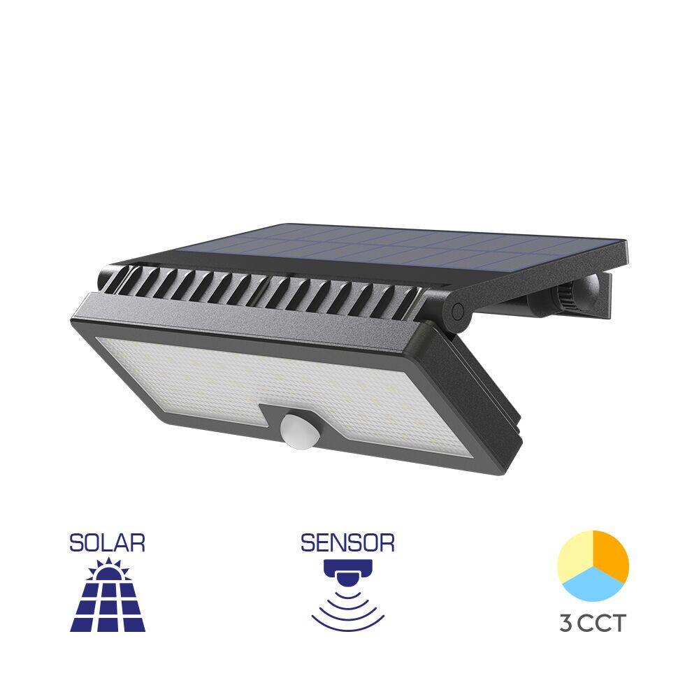 Aplica Solara LED Exterior 10W FERANO Senzor 3 Lumini