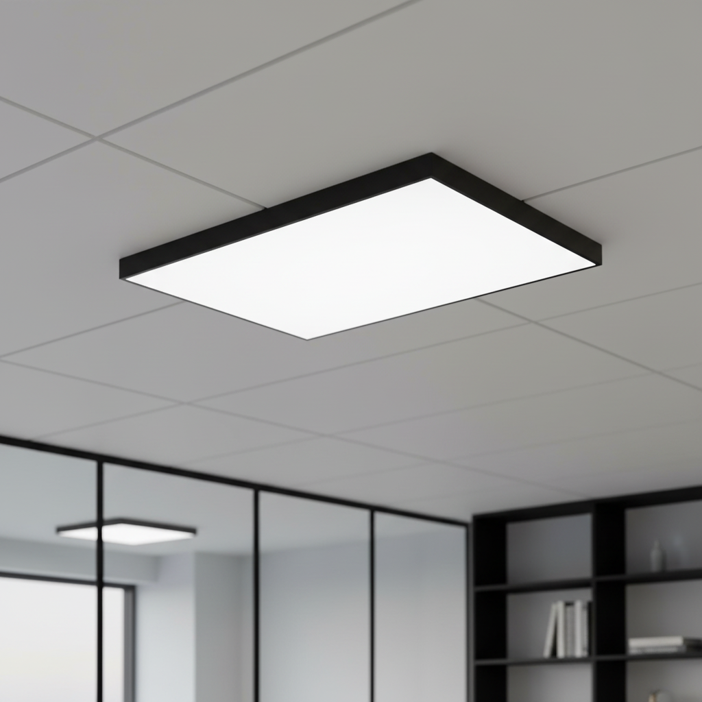 Panou LED BRILLOX 90W 120x60CM Negru Aplicat Echivalent 600W