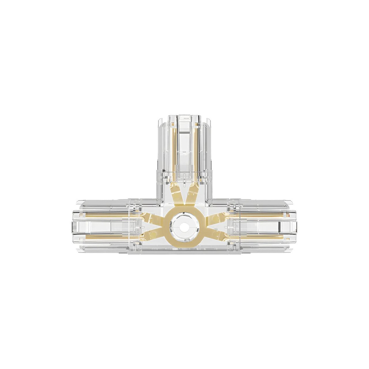 Conector HEGZA Forma T pentru 3 x Corp Liniar Hexagonal LED