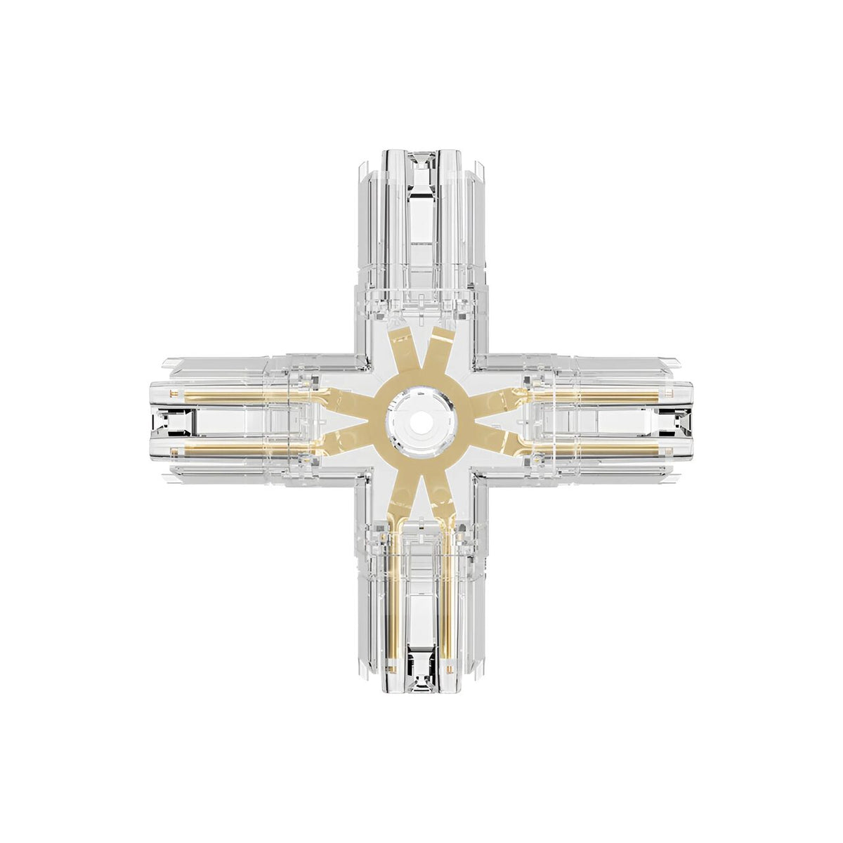 Conector HEGZA Forma Cruce pentru 4 x Corp Liniar Hexagonal LED