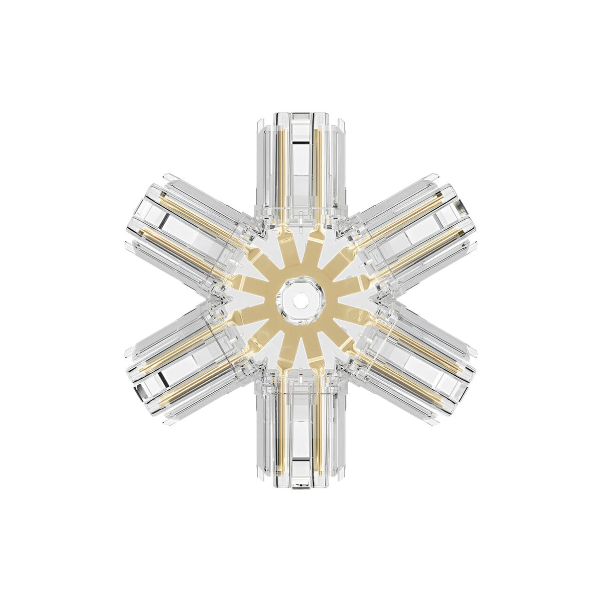 Conector HEGZA Forma Stea pentru 6 x Corp Liniar Hexagonal LED
