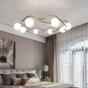 Lustra Abajur MAT GOLD Elven Ring 8xG9 60cm