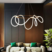 Lustra LED Nordic Golden Tube Echivalent 400W Telecomanda