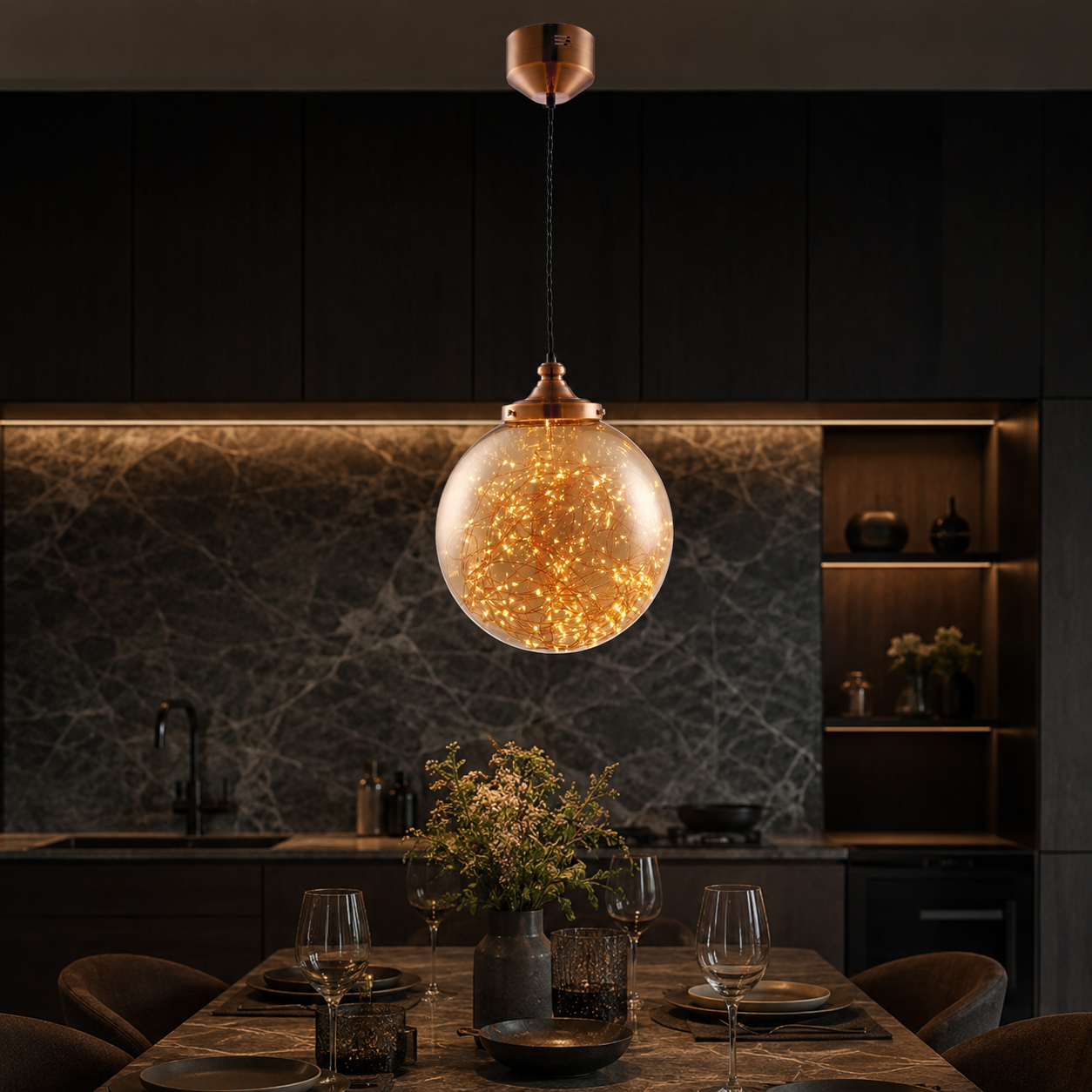 Pendul LED Unique AMBRA Echivalent 60W