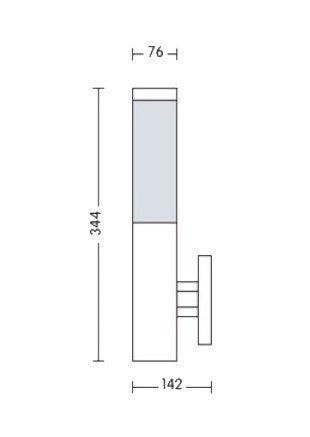 Aplica Exterior Chrome DEFNE-2