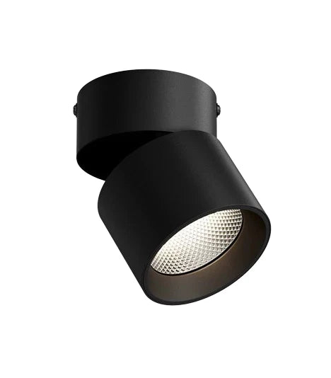 Spot LED Cilindric Aplicat Orientabil Negru 10W Lumina Neutra