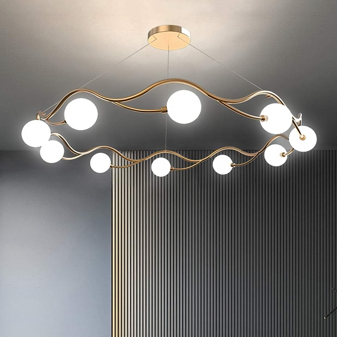 Lustra Abajur MAT GOLD Elven Ring 10xG9 80cm