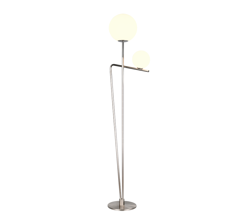 Lampadar Premium Flaming Silver 180CM | 1xE27 & 1xG9