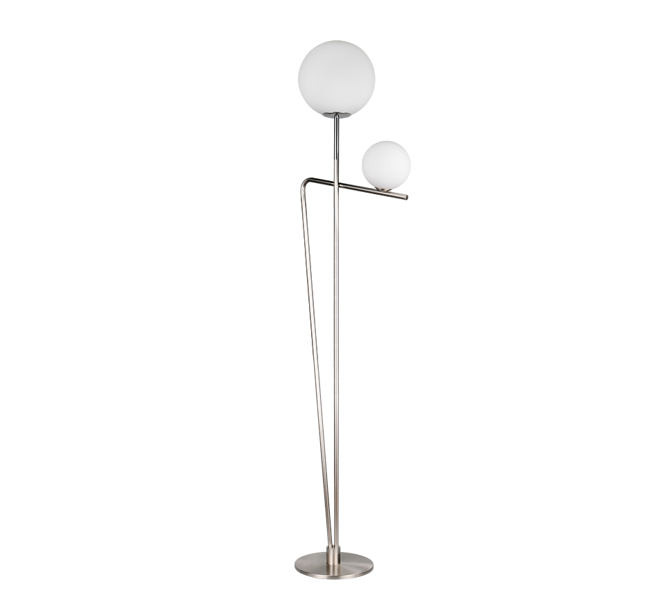 Lampadar Premium Flaming Silver 180CM | 1xE27 & 1xG9