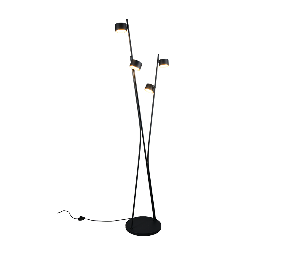 Lampadar Decorativ Premium CODA Negru 4xGX53