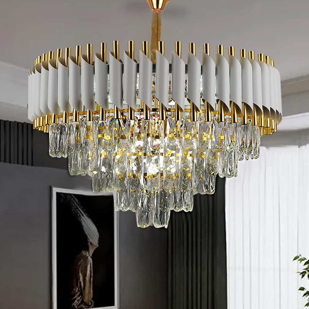 Candelabru Cristal WHITE PANTHER 50CM