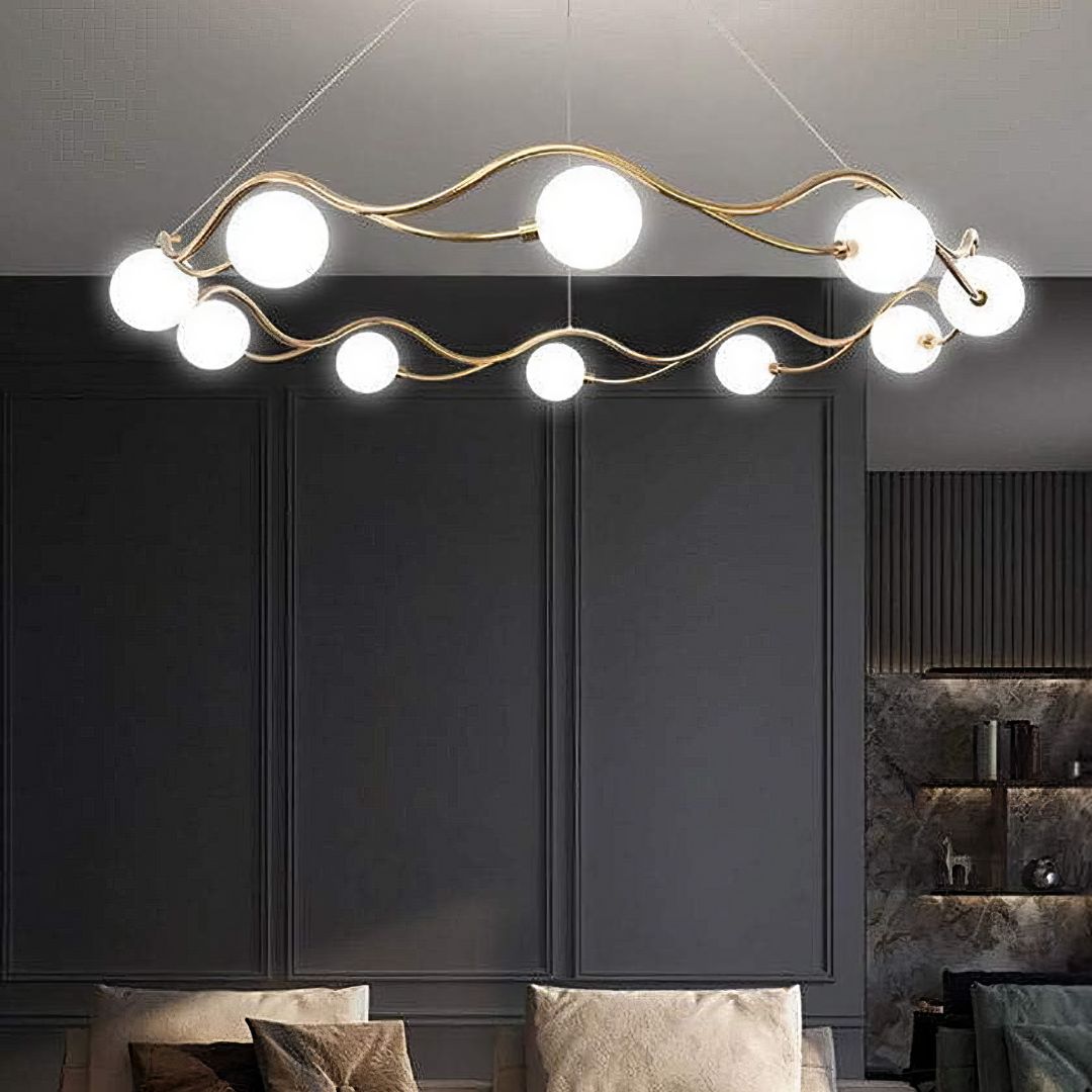 Lustra Abajur MAT GOLD Elven Ring 10xG9 80cm