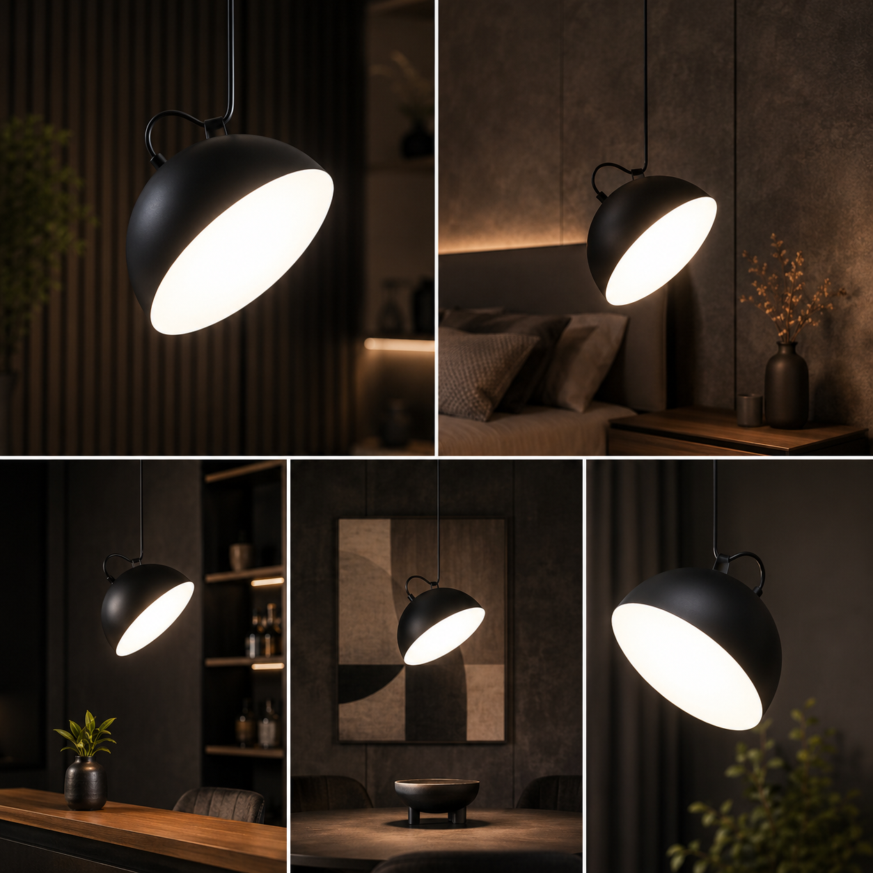 Pendul LED CROWD Unique 20W Black Echivalent 75W