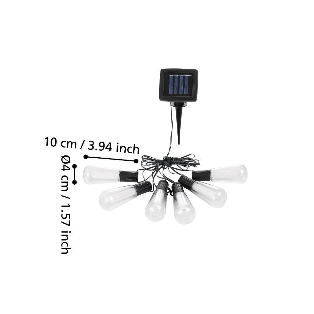 Ghirlanda Solara LED Black HOLO 2M 400mAh Premium