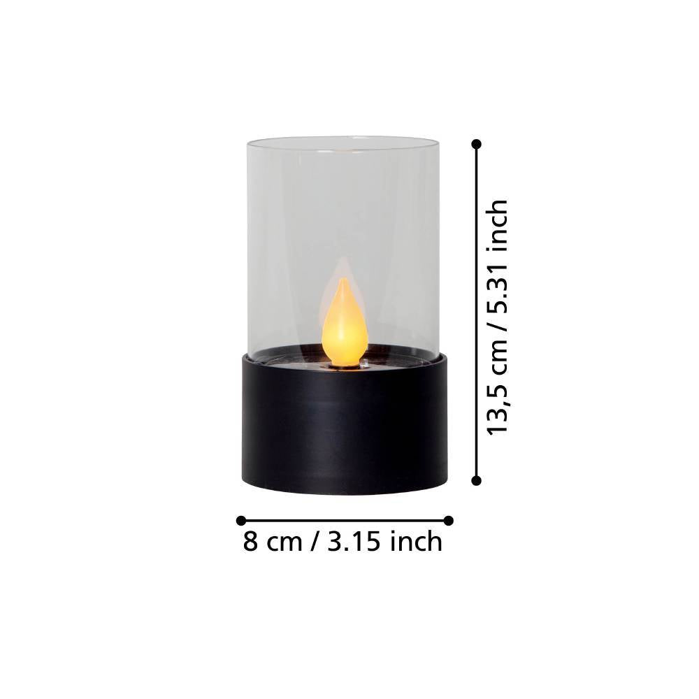 Lampa LED Candle Black cu Incarcare Solara 14CM IP44
