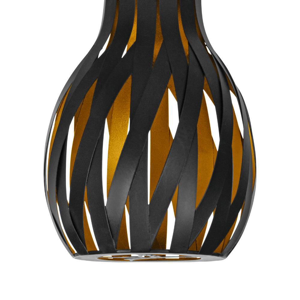 Lampa LED ROLA Black & Gold cu Incarcare Solara 27CM Premium