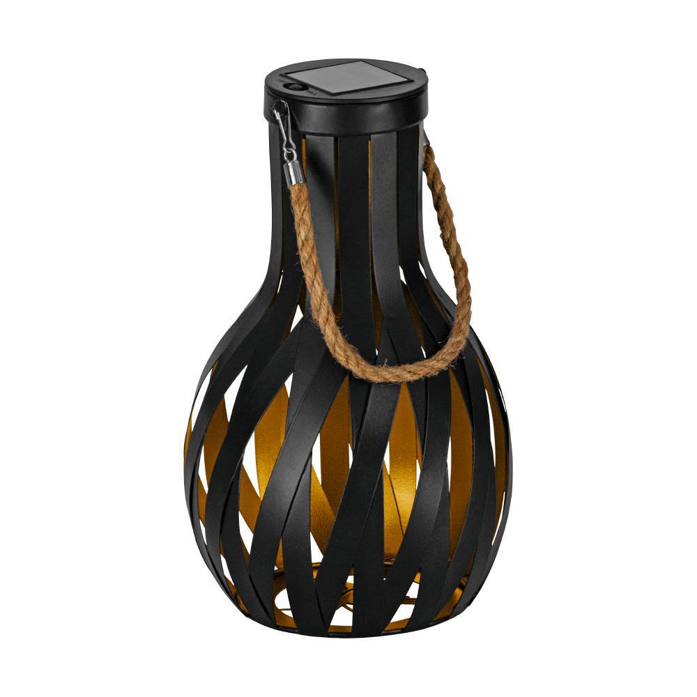 Lampa LED ROLA Black & Gold cu Incarcare Solara 27CM Premium