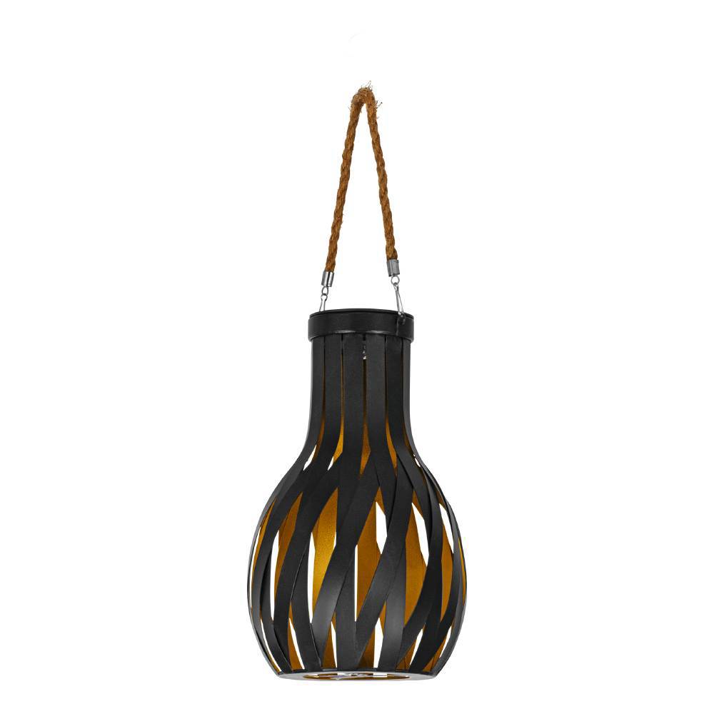 Lampa LED ROLA Black & Gold cu Incarcare Solara 27CM Premium