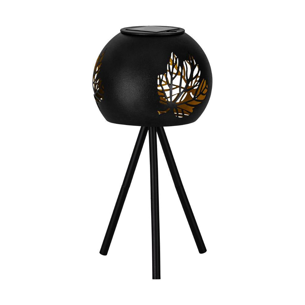 Lampa LED SOLAR Black & Gold cu Incarcare Solara 30.5CM Premium