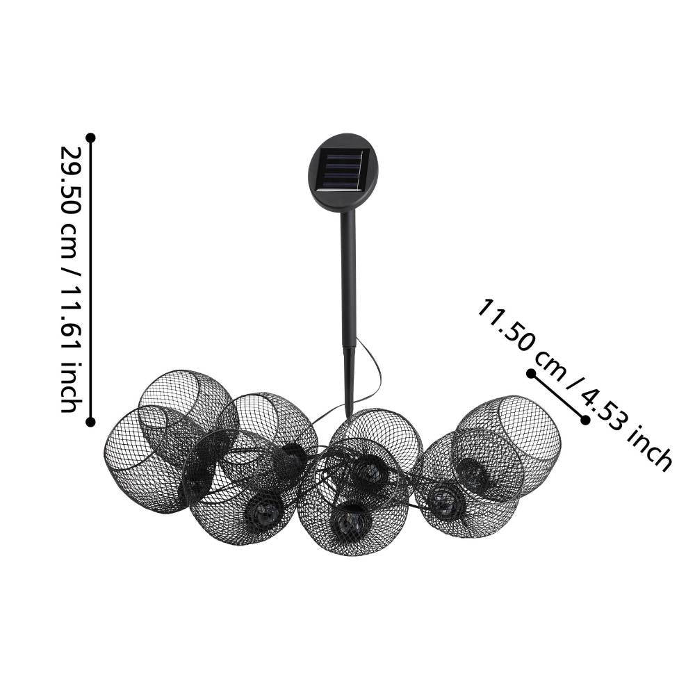Ghirlanda Solara LED Black BIHO 3M 600mAh Premium